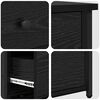 vidaXL Armario de Noche con caj&oacute;n 2 pcs Roble Negro 40 x 36 x 60 cm