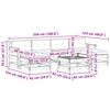 vidaXL Conjunto de Sof&aacute;s de Jard&iacute;n 7 pcs Marr&oacute;n Cera Pino macizo