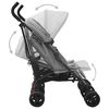 vidaXL Carrito para gemelos de acero gris claro
