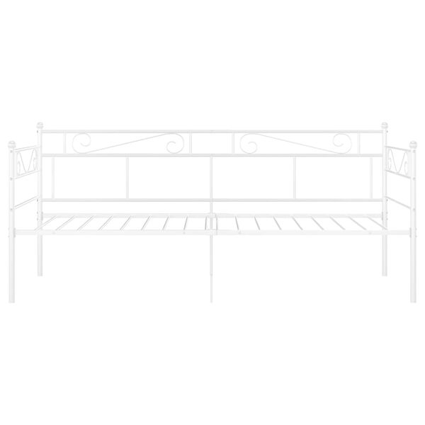 vidaXL Estructura de sof&aacute; cama sin colch&oacute;n metal blanco 90x200 cm