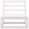 vidaXL Set de sal&oacute;n de jard&iacute;n de 9 piezas blanco madera maciza de pino