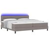 vidaXL Cama tipo Box Spring con colch&oacute;n Taup&eacute; 200 x 200 cm tela