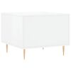 vidaXL Mesa de centro 2 uds madera ingenier&iacute;a blanco brillo 50x50x40cm