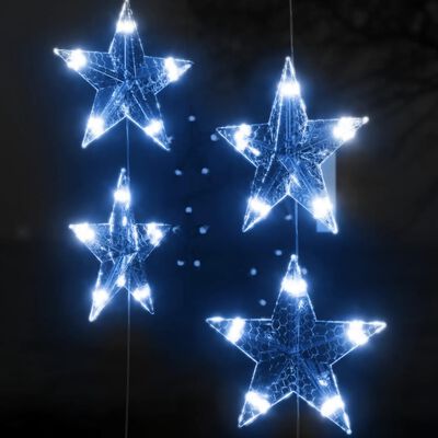 vidaXL Cortina de luces estrellas 500 LEDs azul 8 funciones