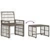 vidaXL Juego de muebles de exterior 5 pcs Negro y Gris oscuro