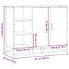 vidaXL Aparador madera de ingenier&iacute;a roble ahumado 92x35x76 cm