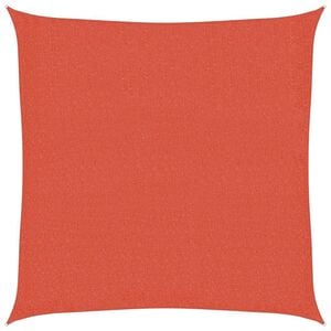 vidaXL Toldo de vela cuadrado HDPE terracota 160 g/m&sup2; 2,5x2,5 m