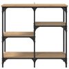 vidaXL Mesa Consola con estante Roble artesanal 80 x 29 x 75 cm