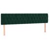 vidaXL Cama box spring con colch&oacute;n terciopelo verde oscuro 180x200 cm