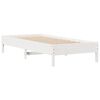 vidaXL Cama con estantería sin colchón madera maciza blanco 90x200 cm