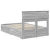 vidaXL Estructura de cama con cabecera Gris Sonoma 120 x 190 cm