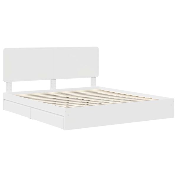 vidaXL Cama con almacenamiento 200 x 200 cm Madera de ingenier&iacute;a