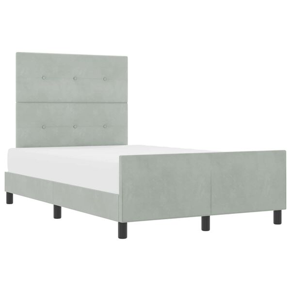 vidaXL Cama tipo Box Spring Gris claro 120 x 190 cm Terciopelo