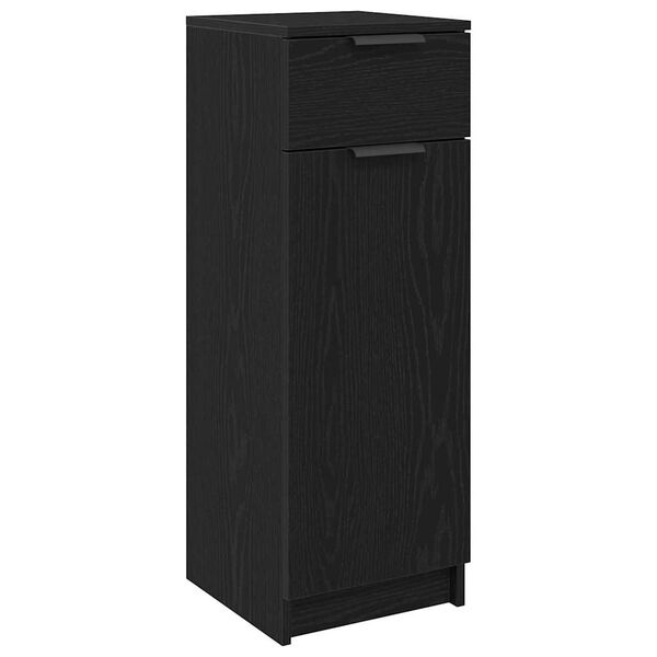 vidaXL Gabinete de Ba&ntilde;o con caj&oacute;n Roble negro 32 x 34 x 90 cm