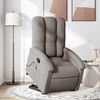 vidaXL Sill&oacute;n reclinable de masaje elevable tela gris taup&eacute;
