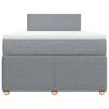 vidaXL Cama box spring con colch&oacute;n tela gris claro 120x190 cm