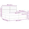 vidaXL Cama tipo Box Spring Marr&oacute;n Oscuro 200 x 200 cm tela