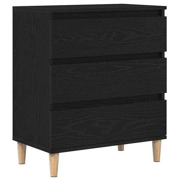 vidaXL Vitrina Roble Negro 60 x 35 x 70 cm Madera contrachapada