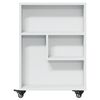 vidaXL Carrito de almacenaje estrecho madera blanco 48x13x68 cm