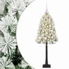 vidaXL &Aacute;rbol de Navidad artificial de ramas plegables con bolas 120 cm