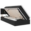 vidaXL Cama de almacenamiento LED con colch&oacute;n Negro 90 x 190 cm