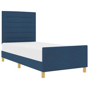 vidaXL Estructura de cama con cabecera Azul 100 x 200 cm tela