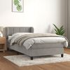 vidaXL Cama box spring con colch&oacute;n terciopelo gris claro 90x190 cm