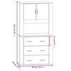 vidaXL Aparador alto madera contrachapada blanco