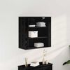 vidaXL Mueble de pared con estante Roble Negro 80 x 33 x 80 cm