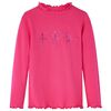 vidaXL Camiseta infantil de manga larga rosa brillante 116