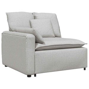 vidaXL M&oacute;dulo de reposabrazos para sof&aacute; modular con cojines, color gris nube, 100 cm