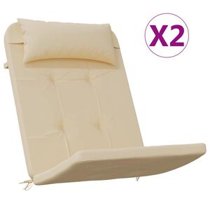 vidaXL Cojines para silla Adirondack 2 uds tela Oxford beige
