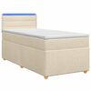 vidaXL Cama box spring con colch&oacute;n Crema 100 x 200 cm Tela