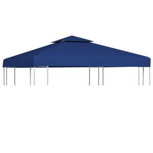 vidaXL Cubierta de repuesto de cenador 310 g/m&sup2; azul oscuro 3x3 m