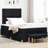 vidaXL Cama tipo Box Spring con colch&oacute;n Negro 120 x 190 cm tela