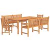 vidaXL Juego de comedor para jard&iacute;n 5 piezas madera maciza de teca