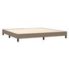 vidaXL Cama box spring con colch&oacute;n tela gris taupe 200x200 cm