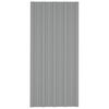 vidaXL Panel para tejado acero galvanizado gris 12 unidades 100x45 cm