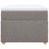 vidaXL Cama box spring con colch&oacute;n tela gris taupe 80x200 cm