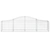 vidaXL Cestas de gaviones 10 uds forma de arco hierro 200x30x40/60 cm