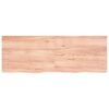 vidaXL Tablero mesa madera roble tratada marr&oacute;n claro 140x50x(2-4) cm