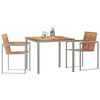vidaXL Conjunto de Comedor de Jard&iacute;n 3 pcs Madera de teca maciza