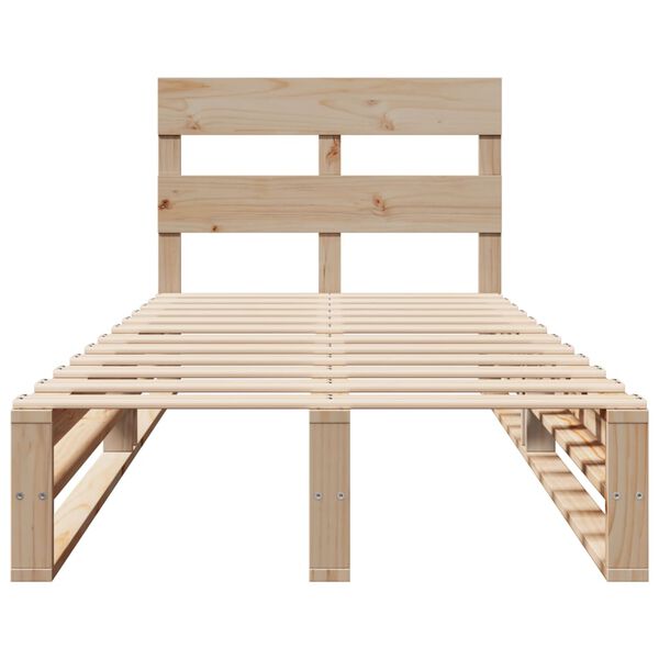 vidaXL Estructura de cama sin colch&oacute;n madera maciza de pino 100x200 cm