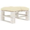 vidaXL Set de muebles de palets de jard&iacute;n 4 pzas madera cojines crema