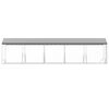 vidaXL Perrera de exterior con toldo acero galvanizado plata 2x10x2,5m