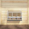 vidaXL Nido para gallinas con 3 compartimentos plateado galvanizado