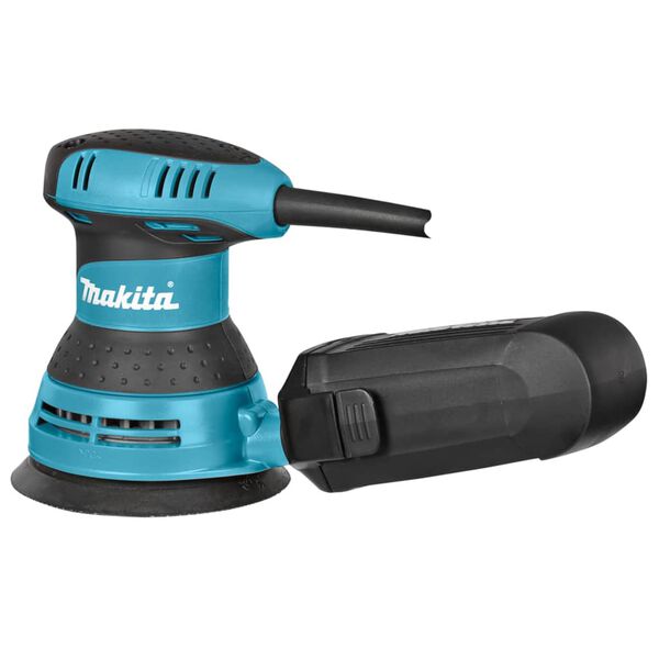 Makita Lijadora con bolsa para polvo 300 W azul y negro