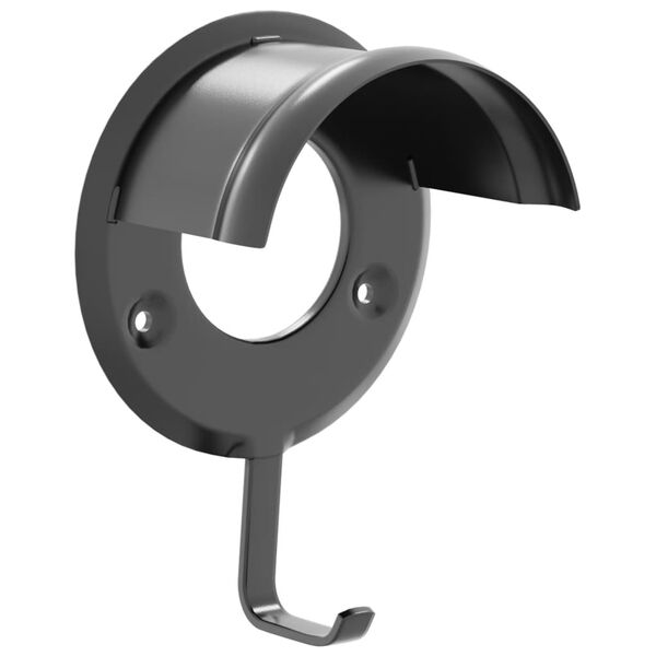 vidaXL Soporte para bridas de pared hierro negro