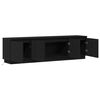 vidaXL Mueble de TV con LED Roble negro 180 x 38 x 49 cm