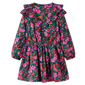 vidaXL Vestido infantil de manga larga rosa chill&oacute;n 92
